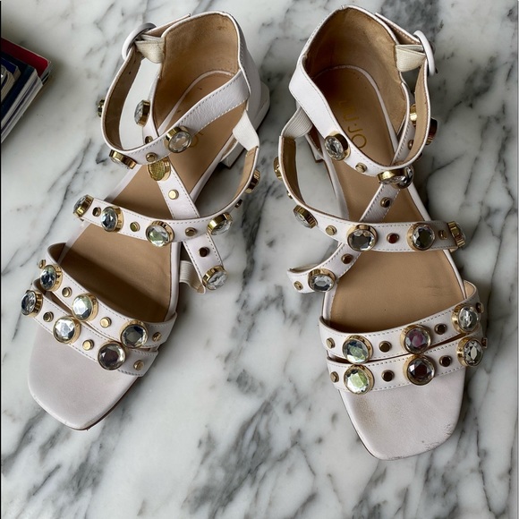 Shoes - Liu Jo Sandals, size 39EU/8.5US Leather&Swarovski